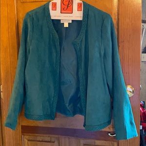 Christopher & Banks Teal Jacket/Blazer size Large